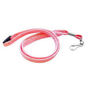 Lanyard, polyester med roterbar krok och säkerhetssnäppe, rosa, 100 st