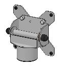 SpacePole toppmonterad fästplatta för kundskärm, Vesa 75/100 mm