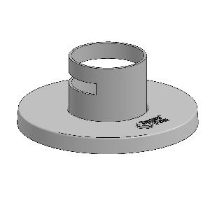 Stolpe, 40 mm, (45 mm), svart