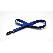 Lanyard, ribbad polyester med plastkrok, blå, 100st